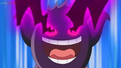 EP1091 Gengar usando Tinieblas