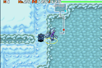 Aerodactyl usando mordisco en Pokémon Mundo Misterioso: Equipo de rescate Rojo y Azul.