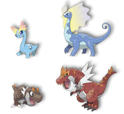 Amaura, Aurorus, Tyrunt y Tyrantrum