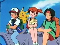 Ash, Misty y Tracey Sketchit.