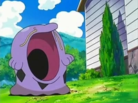 Swalot de Reggie usando reserva. Primero, abre su boca para tomar energía...