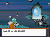 Squirtle usando buceo en la cuarta generación.