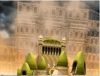 Palacio resurgiendo del suelo.