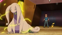 Goodra de Ash paralizado.