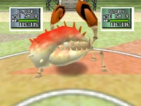 Kingler usando martillazo en Pokémon Stadium 2.