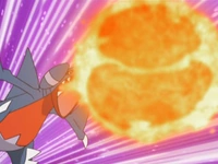 Gabite de Úrsula usando furia dragón.