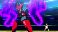 Mega-Scizor de Tileo usando garra umbría en la P17.