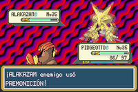 Alakazam usando premonición en la tercera generación.