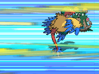 Archeops usando agilidad en Pokémon Negro 2 y Pokémon Blanco 2.