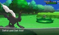 Darkrai usando brecha negra en la sexta generación.