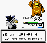 Ursaring usando golpes furia en la segunda generación.