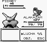 Alakazam usando psicorrayo en la primera generación.