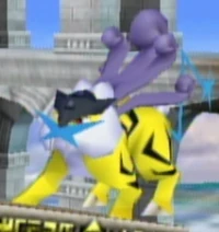 Raikou usando trueno