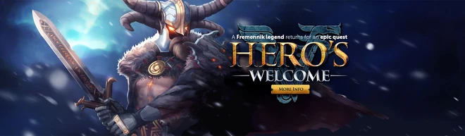 Hero's Welcome banner