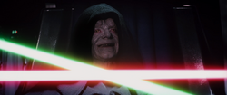 Palpatine saber clash