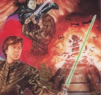 La explosión en el Praxeum durante la Tercera Batalla de Yavin.