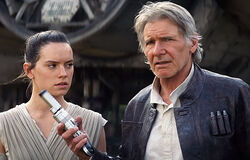 Rey and Han Solo