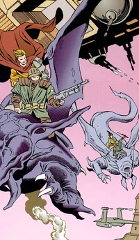 Los Jedi descienden en bestias de guerra de  al encuentro de Ulic.