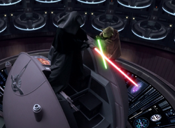 Sidious se batió en duelo con Yoda después de que se declarara Emperador Galáctico.