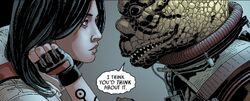 Bossk threatens Aphra