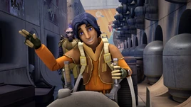Ezra Steals speeder