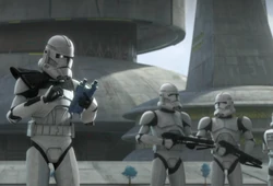 El Capitán Clon «Wilco» lideró el esfuerzo de apropiación del botín de guerra de Dooku.