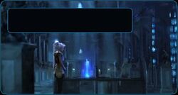 La Jedi Tionne Solusar trabajando en los renovados Archivos Jedi del antiguo Templo