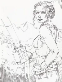 Danni en su trabajo de campo.