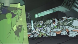  trata de persuadir a los  mutantes.