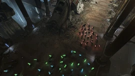 Los Sith y los Jedi se enfrentan en los pasillos del Templo Jedi.