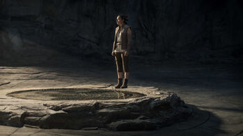 Rey in the first Jedi temple