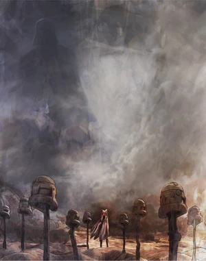 Ahsoka Tano y Rex enterraron a sus antiguos camaradas, dejando atrás un cementerio improvisado que luego descubrió el Imperio Galáctico.