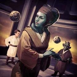 Un Cónsul twi'lek instruyendo a jóvenes