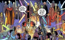 Los Jedi detienen el asalto yinchorri en el Templo Jedi