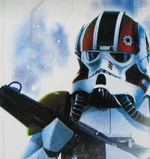 Piloto con un diseño de casco que se asemeja a los modelos Imperiales posteriores.