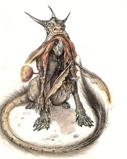 Anooba con una presa .