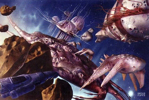  estaba protegido por numerosas naves .