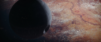 Death Star orbitting Jedha