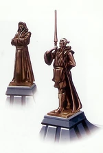 Arte conceptual de un sabio (izquierda) y un maestro guerrero (derecha)