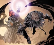 El cuerpo de Darth Krayt es levitado por su asesino.
