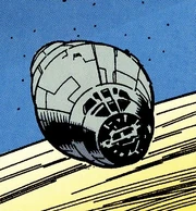 Una cápsula de escape de un mensajero pesado clase Coruscant