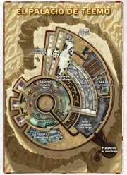 Mapa del palacio de Teemo en el puerto espacial de Mos Shuuta, según un mapa de juego Star wars: Al filo del Imperio.
