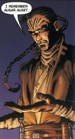 A'Sharad en un funeral Jedi.