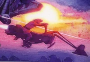 El jenet Thorsh escapando de los Yuuzhan vong.