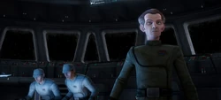 Tarkin aportando información durante el Incidente de Carida.