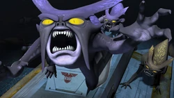 PM-1203 estaba infestado por una colonia de violentas criaturas fyrnock.