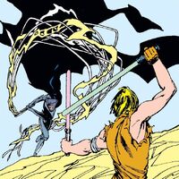 Luke Skywalker utilizando hojas dobles.