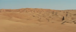 El paisaje desértico del planeta Jakku.