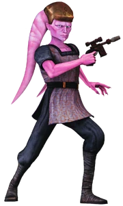 , un macho twi'lek de piel rosa.