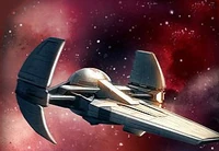 Cimitarra en el espacio.